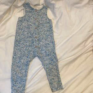 Zara Blue floral romper, 2-3T